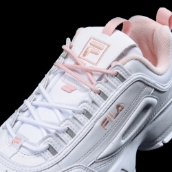 Fila Disrupter 2 - Miesten Urheilujalkineet - Valkoinen/Pinkki | FI-65024